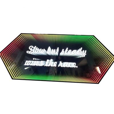 Cor-de-Rosa LED Infinity Abyss Sign para soluções personalizadas de visibilidade e sinalização de negócios