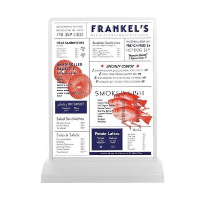 Painel de menus de publicidade LED vertical de dois lados Perfeito para encomendar menus de restaurantes