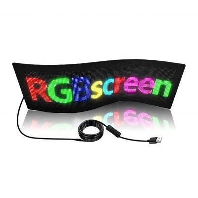 Display LED flexível controlado por Bluetooth App para sinalização de táxi programável animada