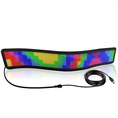 Painel de pixels de matriz interior tela de display LED da janela traseira do carro com interface de entrada USB