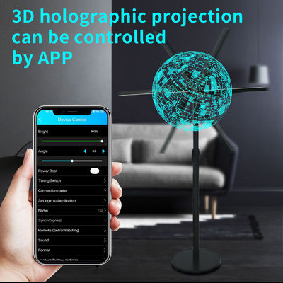 Ventilador LED holográfico 3D de alta resolução 115cm para marcação interna e externa