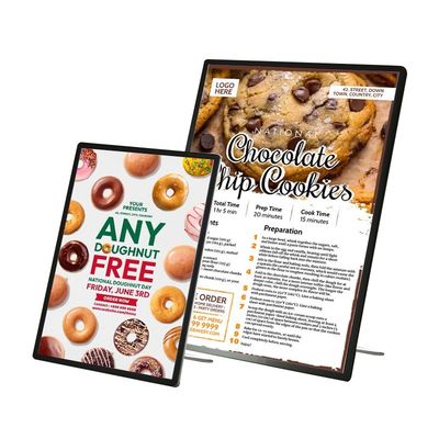 Modern Alumínio Snap Frame LED Light Box para restaurante painel de menus e cartaz de exibição