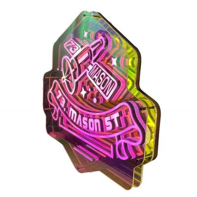 Mini letras LED personalizadas Espelho de abismo acrílico deslumbrante para parafusos