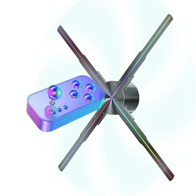 Exibição de ventilador de hologramas 3D com brilho 1800 e formato MP4/AVI/RMVB/GIF/JEPG/PNG/MKV