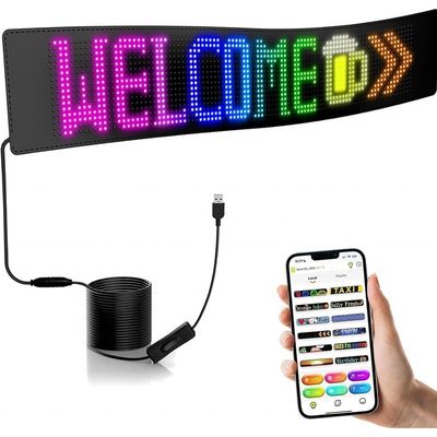 16*64dots/16*96dots Ecrã de visualização de carro LED programável com matriz RGB e classificação IP66
