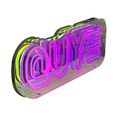 DC 12V Letras de Neão Personalizadas Logotipo de Espelho Infinito Sinais Iluminados Caixa de Luz 3D
