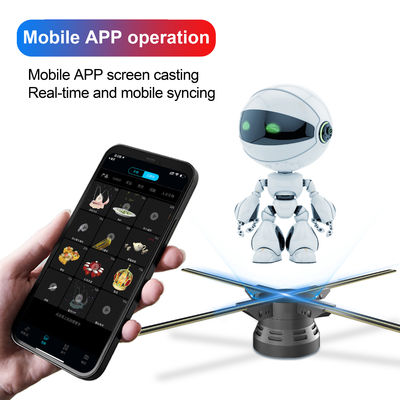 2024 Tecnologia 65cm 4 lâminas 3D Hologram Display Ventilador para Display Holográfico Interior