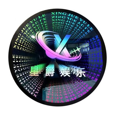 Desenhos personalizados Infinity Mirror Logo Rgb Neon Sign Light Boxes para publicidade interior