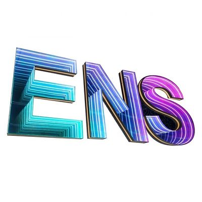 Desenhos personalizados Infinity Mirror Logo Rgb Neon Sign Light Boxes para publicidade interior