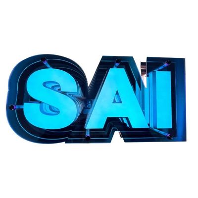 Desenhos personalizados Infinity Mirror Logo Rgb Neon Sign Light Boxes para publicidade interior