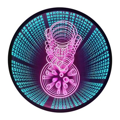 Espelho Infinito 3D personalizado Mini RGB sinal de néon acrílico LED letras Light Box sinal