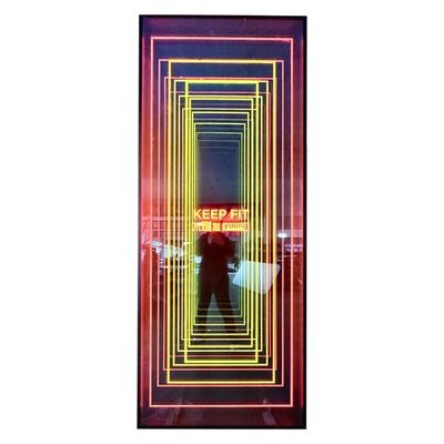 Espelho Infinito 3D personalizado Mini RGB sinal de néon acrílico LED letras Light Box sinal