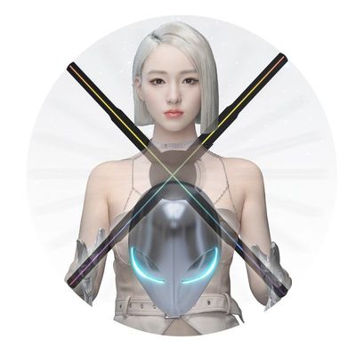 Exibição holográfica 3D 50cm Holograma Fan com conteúdo MP4/AVI/RMVB/GIF/JEPG/PNG/MKV