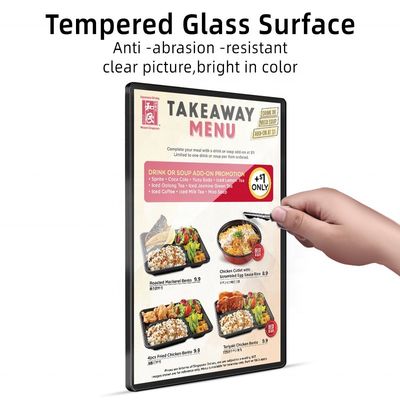 Indoor Aluminium Frame Desktop LED Light Box Sign para Rechargeable A4 A5 Menu Display