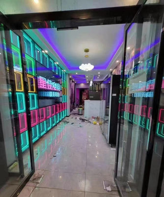 Holograma 3D colorido Ventilador Abismo Espelho Decoração para Lojas Comerciais 2024 Best Seller