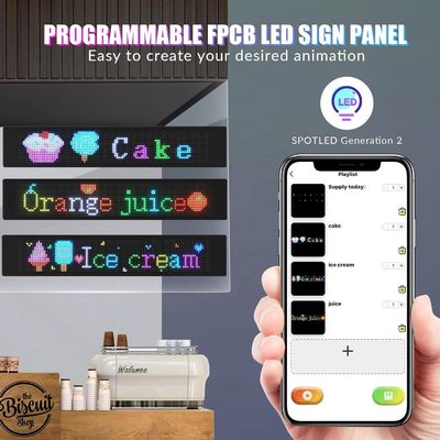 App Control LED Sign Board para Carros Scrolling Text Painel de Matriz de Display Digital