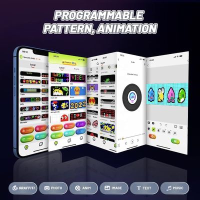 Mini Display LED Flexível 12*48 Pixels Programável Soft Dot Matrix Screen para Indoor