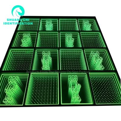 Customização de interiores e exteriores Luz e sombra tecnológica Infinity Floor Neon Mirror