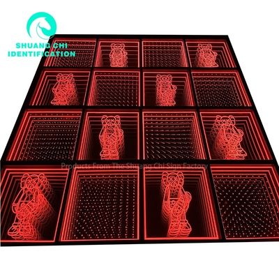 Customização de interiores e exteriores Luz e sombra tecnológica Infinity Floor Neon Mirror