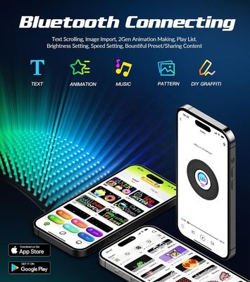 Lâmpada de publicidade de automóveis de sinalização digital LED interior com painel de matriz de LED USB/5V