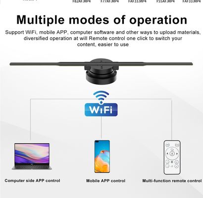 Relação de contraste 1 1000000 42cm 3D Hologram Fan Display com tela de alta resolução