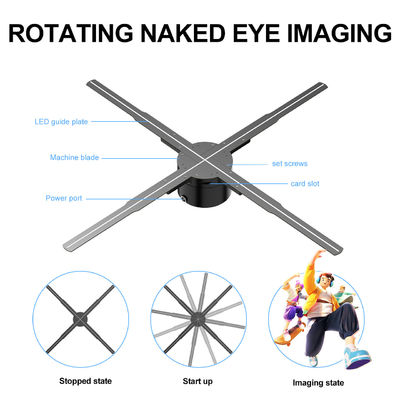 Splice 62cm LED Fan para o brilho 1800 3D Holograma Display Cloud Control Publicidade
