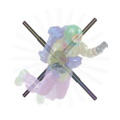 Função Splice 56cm 4Blades 1920*1080 5mm Pixel Pitch 3D Holograma Ventilador para Publicidade