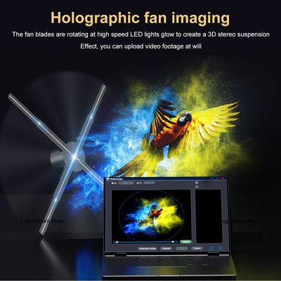 Função Splice 56cm 4Blades 1920*1080 5mm Pixel Pitch 3D Holograma Ventilador para Publicidade