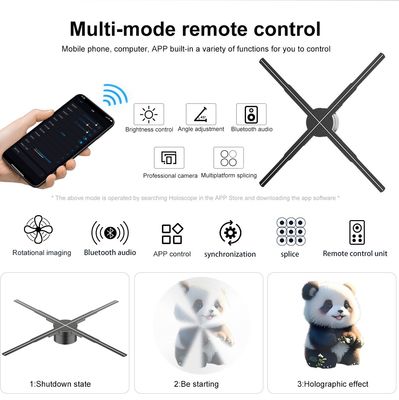Função Splice 56cm 4Blades 1920*1080 5mm Pixel Pitch 3D Holograma Ventilador para Publicidade