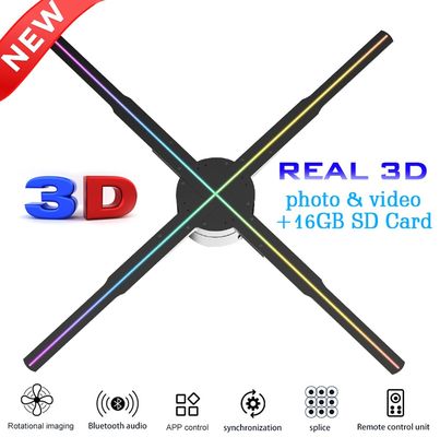Função Splice 56cm 4Blades 1920*1080 5mm Pixel Pitch 3D Holograma Ventilador para Publicidade