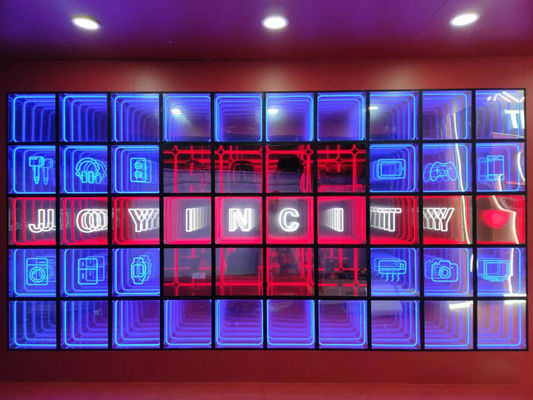 Delicado sinal de espelho LED personalizado com holograma 3D e 300000 horas de vida útil