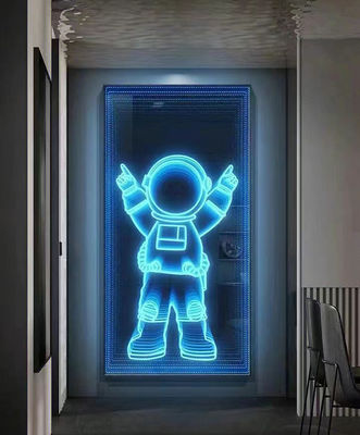 Delicado sinal de espelho LED personalizado com holograma 3D e 300000 horas de vida útil