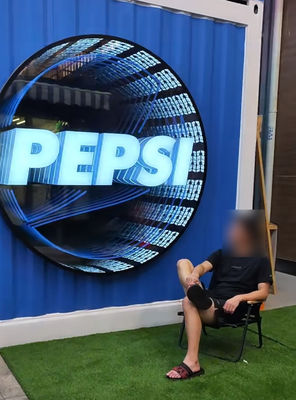 Delicado sinal de espelho LED personalizado com holograma 3D e 300000 horas de vida útil