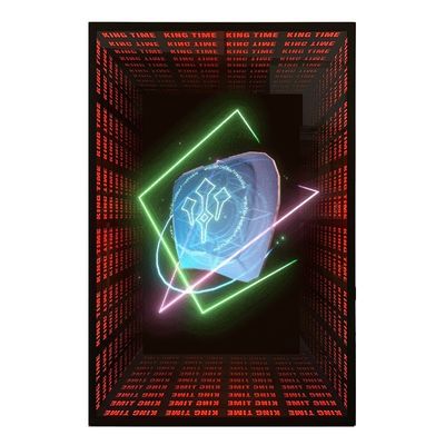 Luz de sinal de neon de aço inoxidável personalizada com tiras de LED Projector 3D de espelho infinito