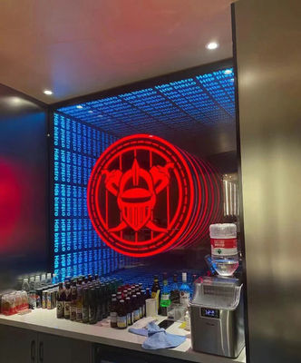 3D Abyss Mirror Hologram Infinity Light Box Painel de sinalização com LED Strips Personalização