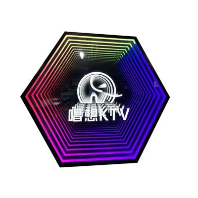 Consumo de energia DC 12V Design personalizado Efeito Infinito Sinalização de Neão para decoração de parede