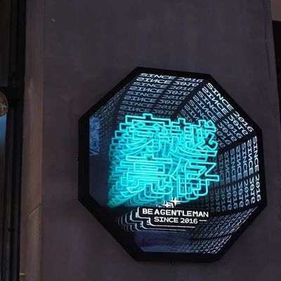 Quarto de dormir customizado Sala de estar Espelho Infinito Sinais de Neon para sinalização eletrônica delicada