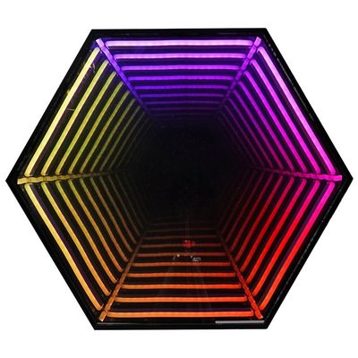 Cor-de-Rosa Personalizado 3D Magic Infinity Mirror Multi-Layer Neon Sign
