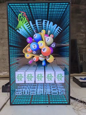 Infinite Visual Art Light Box Melle Abyss Mirror 3D Logotipo de letra luminosa Neon Billboard