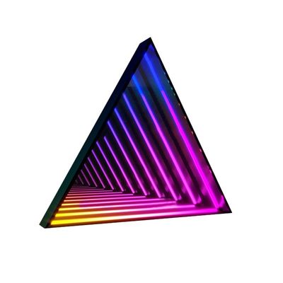 Cartão de logotipo luminoso personalizado para interiores Infinity Mirror Acrylic Sign Advertising Light Box