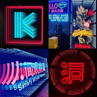 Mini LED e luzes de neon Infinity Mirror letras acrílicas de luz com fixação de parafuso