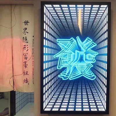 Mini LED e luzes de neon Infinity Mirror letras acrílicas de luz com fixação de parafuso