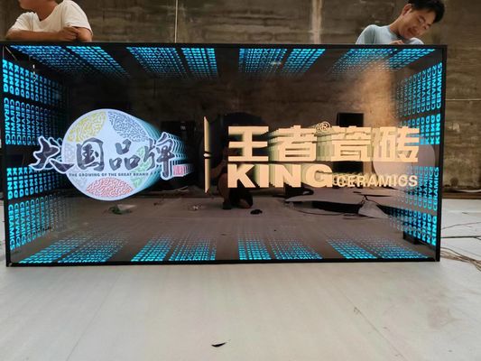 Decoração de interiores Espelho LED Iluminação brilhante personalizada para desenhos personalizados Espelho ilimitado