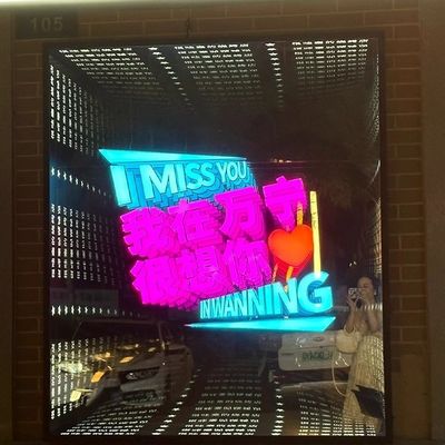 Espaço de letras personalizadas para interiores e exteriores Infinity Mirror Art para bares e exposições