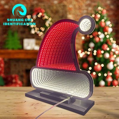 Home Decor Snowman Luz Infinity Mirror com 1000lm Fluxo luminoso e cabo de energia