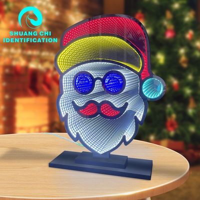 Home Decor Snowman Luz Infinity Mirror com 1000lm Fluxo luminoso e cabo de energia